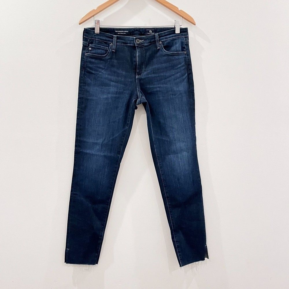 Ag Adriano Goldschmied The Legging Ankle Skinny Jeans Size 31 Women's Dark Blue